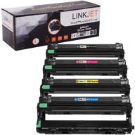 🖨️ high-quality linkjet compatible dr221 drum replacement for brother printers - black, cyan, magenta, yellow logo