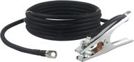 🔌 industrial-grade 300 amp welding ground clamp lead assembly with terminal lug connector - heavy duty #1 awg cable (15 ft) logo