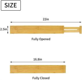 img 3 attached to 🎋 G-LEAF 6 Set Bamboo Drawer Dividers: Versatile and Adjustable Kitchen Organizer for Perfectly Divided Drawers