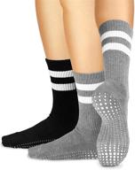 la active cozy non slip grip socks - warm crew socks for indoor home, yoga, hospital - men's & women's логотип