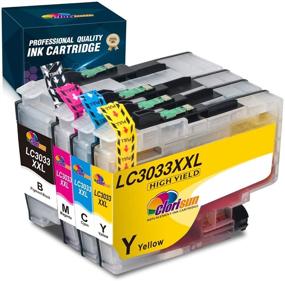 img 4 attached to 🖨️ Clorisun Ink Cartridge Set for Brother LC3033XXL LC3033 | MFC-J995DW, MFC-J995DWXL, J815DW, J805DW, J805DWXL Printer | Black, Cyan, Magenta, Yellow | 4-Pack