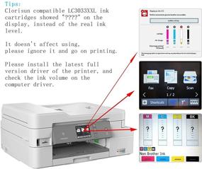 img 2 attached to 🖨️ Clorisun Ink Cartridge Set for Brother LC3033XXL LC3033 | MFC-J995DW, MFC-J995DWXL, J815DW, J805DW, J805DWXL Printer | Black, Cyan, Magenta, Yellow | 4-Pack