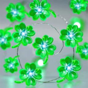 img 1 attached to Illuminate Your St. Patrick's Day Celebrations with TURNMEON Shamrocks Lights: 10 Ft 40 LED Battery Operated Copper Wire Fairy Lights for Indoor/Outdoor Decorations