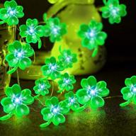 illuminate your st. patrick's day celebrations with turnmeon shamrocks lights: 10 ft 40 led battery operated copper wire fairy lights for indoor/outdoor decorations логотип