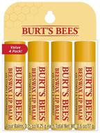 🎁 burt's bees lip balm stocking stuffer, natural moisturizing lip care gift, original beeswax with vitamin e & peppermint oil (4 pack) logo