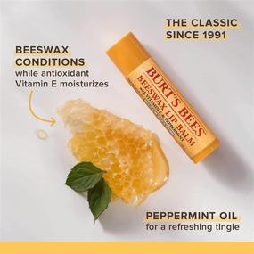 img 3 attached to 🎁 Burt's Bees Lip Balm Stocking Stuffer, Natural Moisturizing Lip Care Gift, Original Beeswax with Vitamin E & Peppermint Oil (4 Pack)