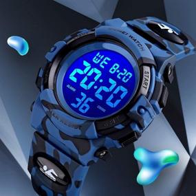 img 3 attached to 🌊 TOOCAT Backlight Waterproof Military Electrical Boys' Watches: Rugged Timepieces for Adventure Seekers