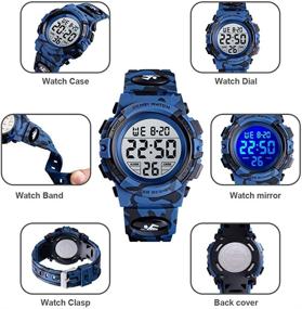 img 2 attached to 🌊 TOOCAT Backlight Waterproof Military Electrical Boys' Watches: Rugged Timepieces for Adventure Seekers