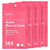 🌟 glam up blemishield patch: 144 hydrocolloid acne patches (4 packs) - invisible zit patch for face, cystic acne relief logo