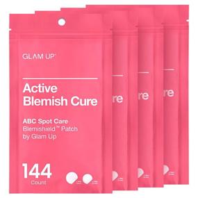 img 4 attached to 🌟 Glam Up Blemishield Patch: 144 Hydrocolloid Acne Patches (4 Packs) - Invisible Zit Patch for Face, Cystic Acne Relief