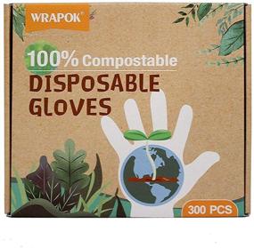 img 3 attached to 🌱 Environmentally Friendly WRAPOK Disposable Compostable Gloves - 300 Pcs for Clean Cooking & Kitchen Hygiene