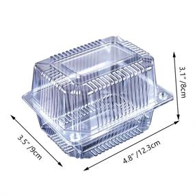 img 3 attached to Hinged Plastic Containers Disposable Hamburger