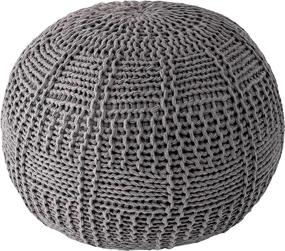 img 3 attached to 🪑 Discover the Exquisite Comfort of nuLOOM Berlin Casual Knitted Filled Ottoman Pouf"