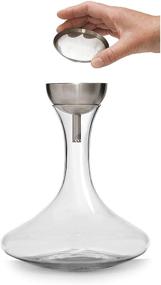 img 2 attached to 🍷 Houdini Wine Decanter: Enhance Your Wine Experience with Wine Shower Funnel and Strainer, Off-White, 10-Inch - Glass/Stainless