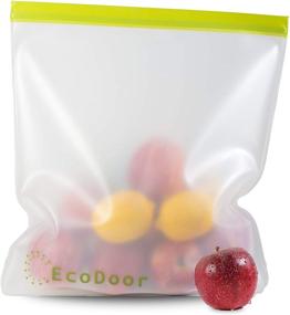 img 4 attached to Ecodoor 2 Gallon Freezer Storage Bags (4 Pack) - Reusable, Eco-friendly