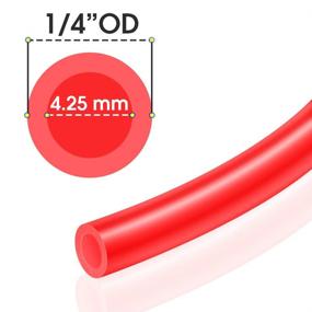 img 3 attached to 🔴 TAILONZ PNEUMATIC Air Line 1/4 Inch OD Red Nylon Tube - 32 Inch