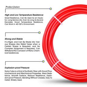 img 2 attached to 🔴 TAILONZ PNEUMATIC Air Line 1/4 Inch OD Red Nylon Tube - 32 Inch