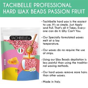 img 3 attached to 🍇 Passionfruit Hard Wax Beans - Gentle & Effective Hair Removal for Full Body, Brazilian Bikini, Legs, Eyebrow, and Sensitive Skin - 500g/1.1 lb - Made in Italy