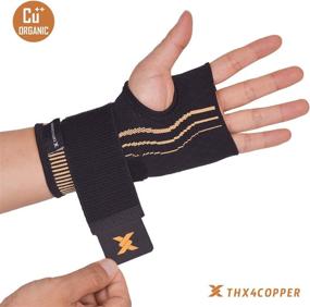 img 3 attached to 🧦 Copper-Infused Adjustable Wrist Sleeve - Optimal Support with Thx4COPPER