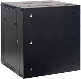 img 2 attached to Aeons 12U Signature Double Section Wall Mount 19-inch Networking IT Cabinet: Efficient Space-Saving Solution with Swing Out Hinged Glass Door (Fully Assembled)