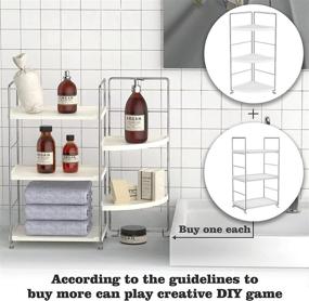 img 1 attached to 🛁 JANUS LiANG 3-Tier Bathroom Organizer Countertop: Versatile Storage Solution for Vanity, Bathroom, Bedroom, and Kitchen (Chrome) - Neatly Organize Makeup, Cosmetics, Spices, and More!