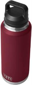 img 2 attached to 🧃 YETI Rambler 46 oz Bottle: Vacuum Insulated & Stainless Steel with Chug Cap - Harvest Red, Ideal for All-Day Hydration