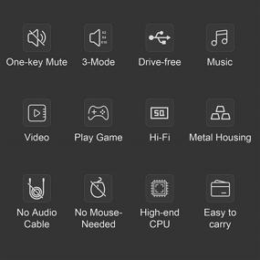 img 1 attached to 🔊 Мультимедийный контроллер-кнопка Vaydeer с функцией однократного щелчка отключения звука и 3 режимами контроля громкости - регулятор громкости аудио для Windows 7/8/10 и MAC.