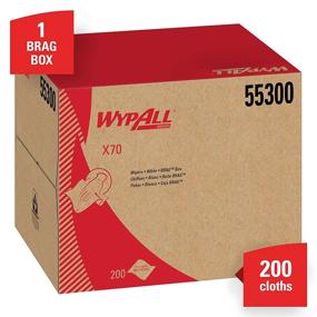 img 3 attached to 🧻 WypAll X70 Extended Use Reusable Cloths (55300) - Brag Box, White - 200 Sheets/Box