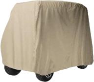 🚗 fcouiid 4-passenger golf cart storage cover for ez go, club car, yamaha precedent with 83" extended top and rear seat – heavy-duty 600d, tan логотип