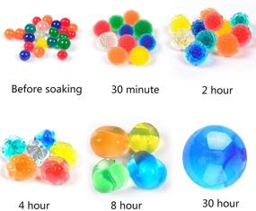 img 1 attached to 🌈 BABIYA Big Water Beads: 300pcs Rainbow Mix Growing Balls for Kids Sensory Play, Vase Filler, and Home Decoration