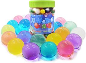 img 4 attached to 🌈 BABIYA Big Water Beads: 300pcs Rainbow Mix Growing Balls for Kids Sensory Play, Vase Filler, and Home Decoration