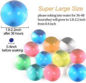 img 2 attached to 🌈 BABIYA Big Water Beads: 300pcs Rainbow Mix Growing Balls for Kids Sensory Play, Vase Filler, and Home Decoration