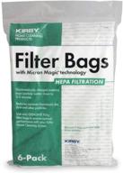 🔍 kirby 204814 micron magic hepa filter plus bags, 6 - superior white pack of 6 - boost your vacuum cleaning performance! логотип