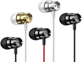 img 4 attached to 🎧 Оптовая продажа пяти пакетов наушников Geeboy с микрофоном - для iOS и Android, ноутбуков, игр, Chromebook