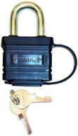 🔒 trimax tpw1125 durable weatherproof laminated steel padlock - dual locking 1-1/8" x 5/16" shackle logo