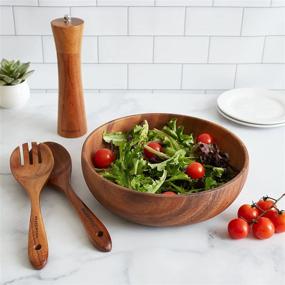 img 4 attached to 🍲 BRANDWOOD Microwaveable Wooden Salad Bowl