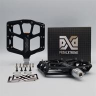 pdx a8 mtb bike pedals - wide aluminum platform, 16 pins, anti-slip & lightweight mtb pedals logo