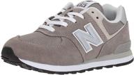 👟 stylish lace-up sneakers for kids: introducing the new balance kid's 574 v1 evergreen logo