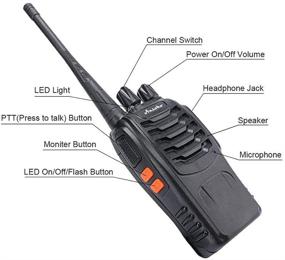 img 1 attached to 📻 Ansoko Long Range Walkie Talkies: Rechargeable 2-Way Radios for Adults - 16-Channel UHF (Pack of 4)
