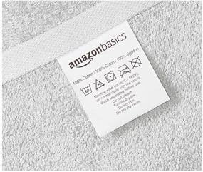 img 1 attached to 🛀 Premium Quality 4-Pack White Cotton Bath Towels by Amazon Basics - Fade-Resistant & Long-Lasting