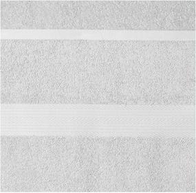 img 2 attached to 🛀 Premium Quality 4-Pack White Cotton Bath Towels by Amazon Basics - Fade-Resistant & Long-Lasting