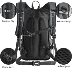 img 1 attached to 🎒 ROCKRAIN Hydration Backpack with 2.5L BPA Free Water Bladder - Ideal for Cycling, Hiking, Running, and Skiing