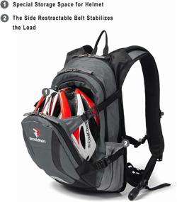 img 3 attached to 🎒 ROCKRAIN Hydration Backpack with 2.5L BPA Free Water Bladder - Ideal for Cycling, Hiking, Running, and Skiing