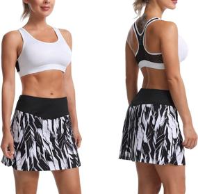 img 2 attached to Zengjo Workout Skirt Black Purple Sports & Fitness