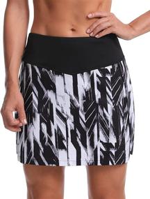 img 1 attached to Zengjo Workout Skirt Black Purple Sports & Fitness