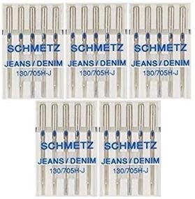 img 1 attached to 👖 High-Quality 25 Schmetz Jeans Denim Sewing Machine Needles - Size 90/14 (130/705H-J)