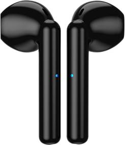 img 3 attached to 🎧 LISM Wireless Headphones Bluetooth Earbuds with Noise Cancelling 3D Stereo Sound, Built-in Mic, and Charging Case - Auto Pairing, Pop-up, and Black Color