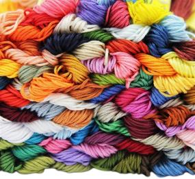 img 1 attached to Colorful ATDAWN Embroidery Thread: Ideal for Cross Stitch, Bracelets, and Crafts - 150 Skeins