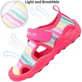 img 3 attached to 👟 HOBIBEAR Girls Lightweight Sandals - Toddler Girls' Athletic Shoes