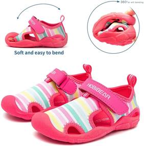 img 2 attached to 👟 HOBIBEAR Girls Lightweight Sandals - Toddler Girls' Athletic Shoes